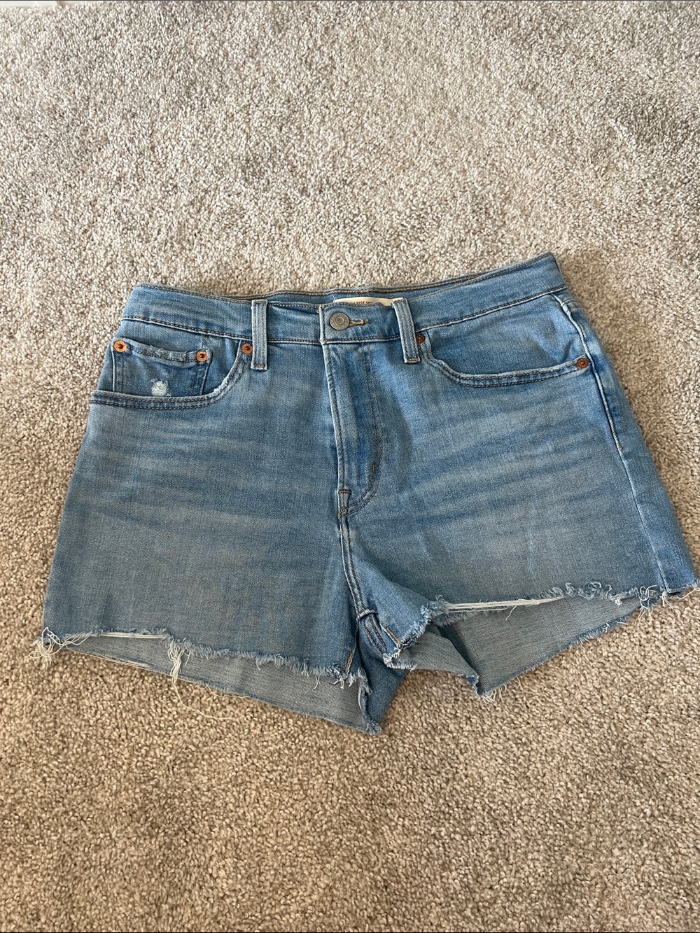 Levi Stretchy High Rise Jean Shorts